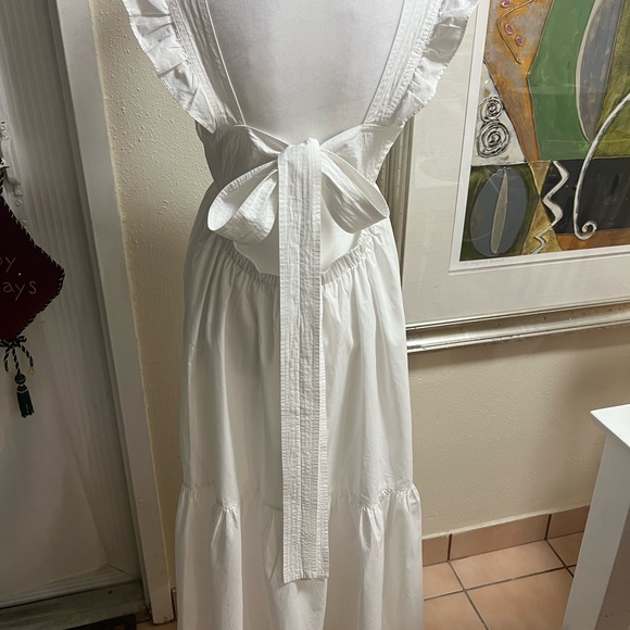 AQUA WHITE DRESS SIZE M 100% cotton. - Picture 5 of 16